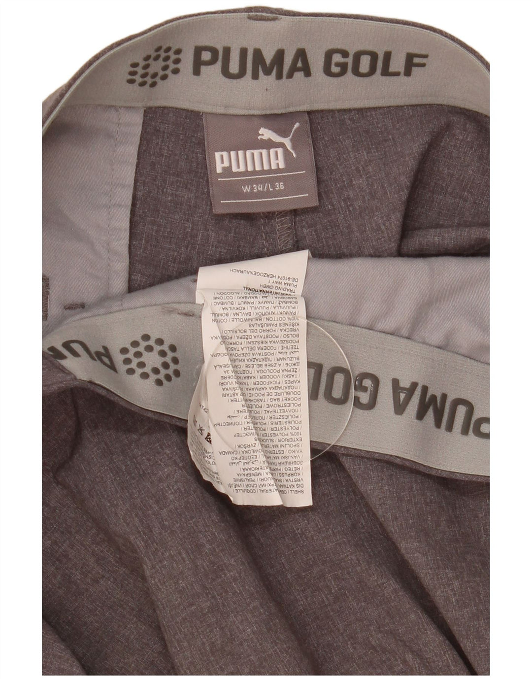 Puma Pantalon Slim Casual W34 L36 Homme Gris Polyester