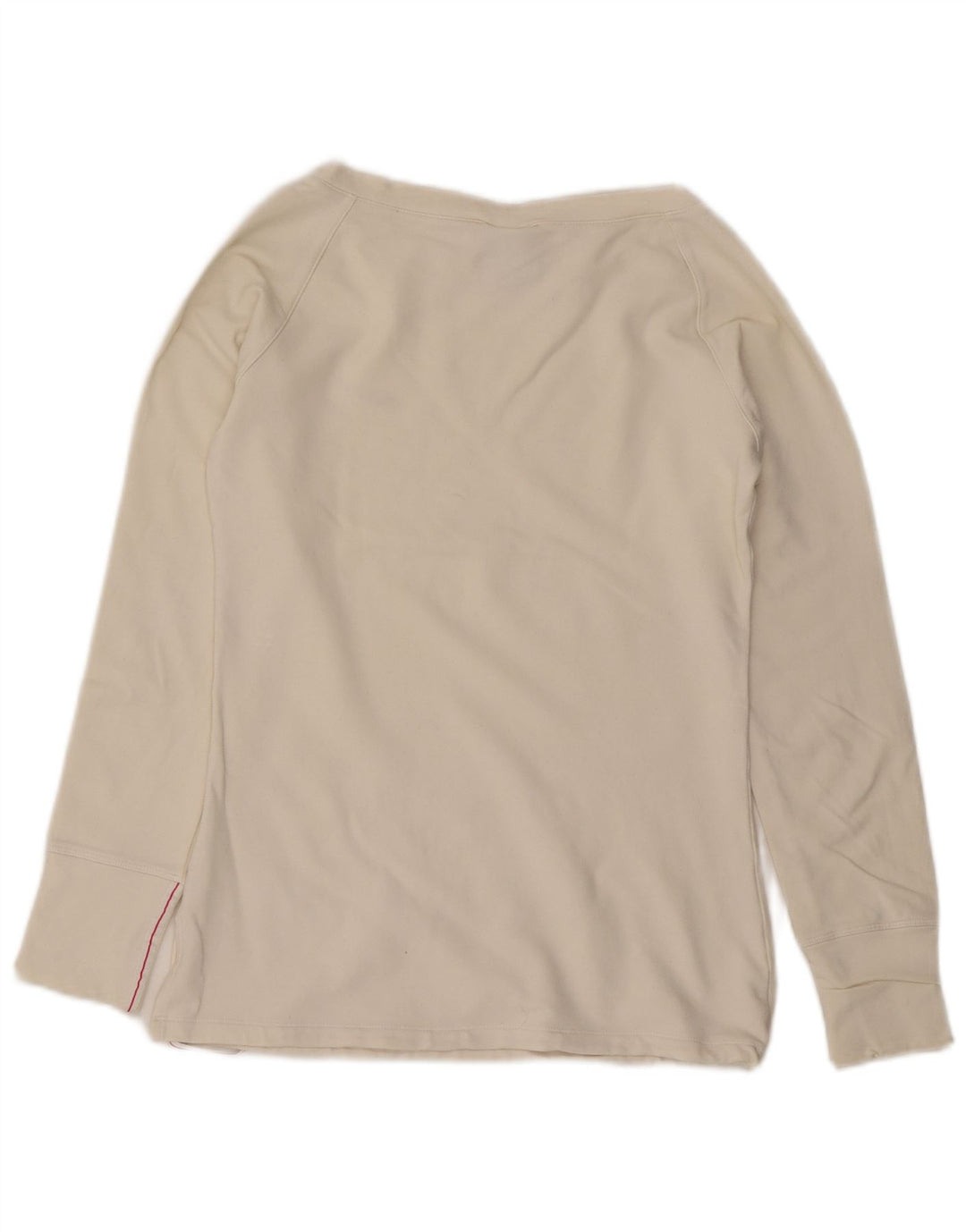 Nike Haut à manches longues pour femme UK 10/12 Coton blanc moyen