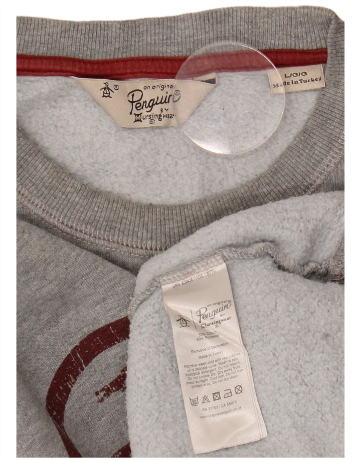 PENGUIN Sweat-shirt graphique pour hommes, grand, gris, coton