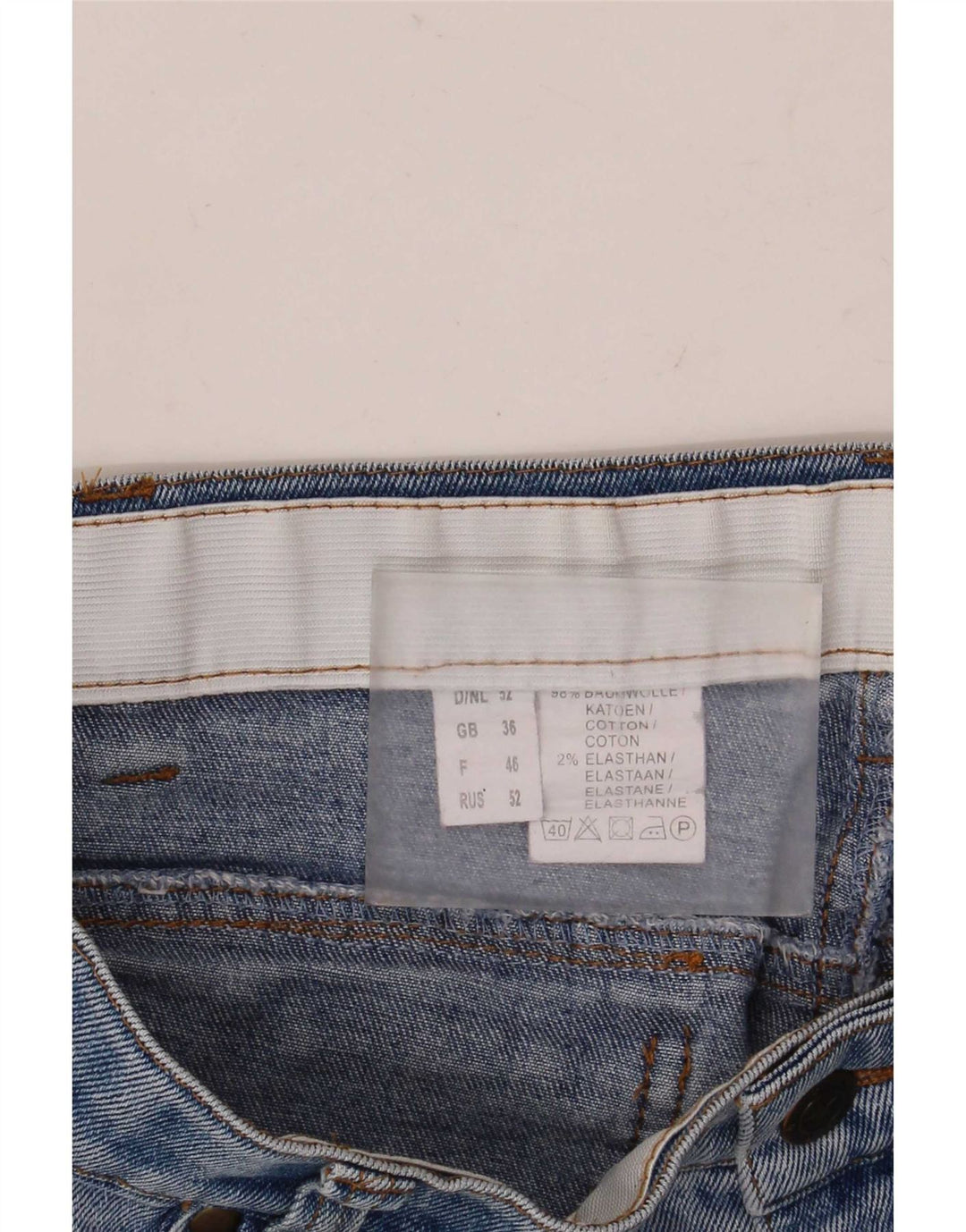 Jean droit homme vintage W36 L32 coton bleu