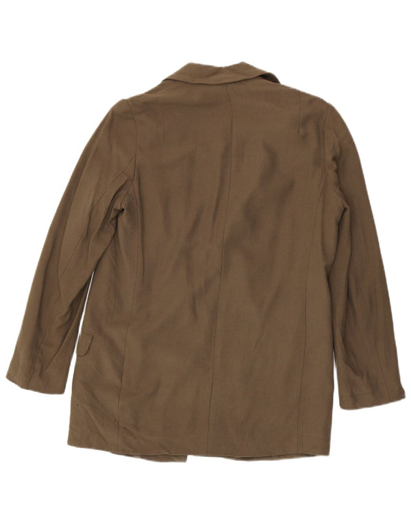 All Saints Veste blazer ouverte pour femme UK 8 Small Kaki Viscose