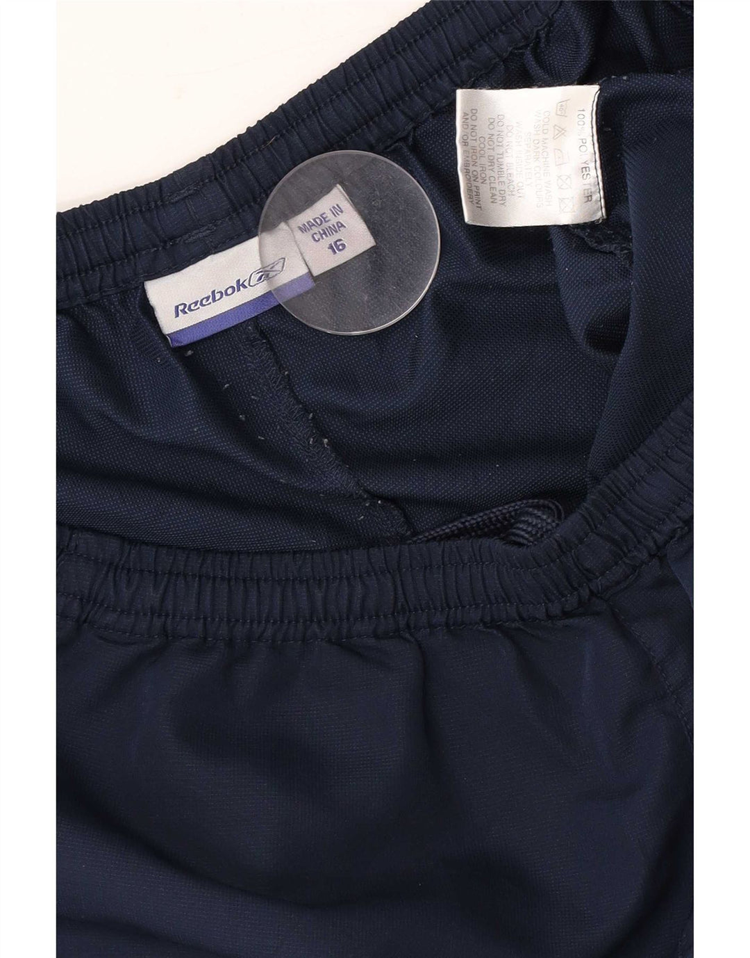 Reebok Pantalon de Survêtement Garçon 15-16 ans Bleu Marine Polyester