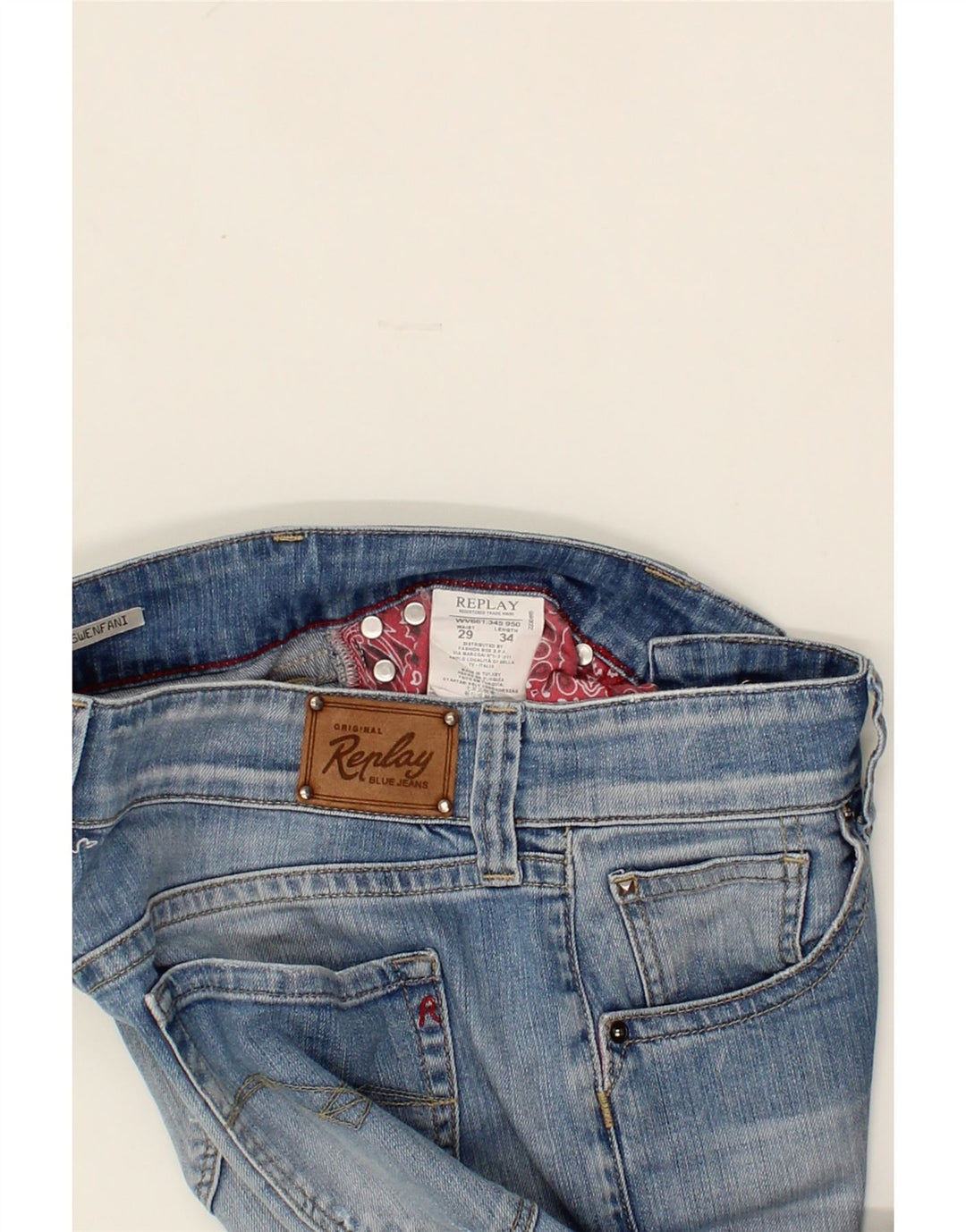 REPLAY Womens Tapered Jeans W29 L24 Blue Cotton Vintage Replay and Second-Hand Replay from Messina Hembry 