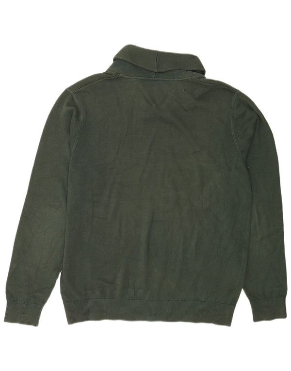 Tommy Hilfiger Pull à col châle pour homme 2XL Vert Coton