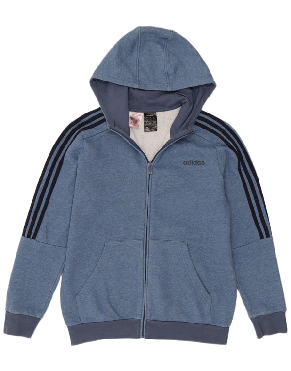 Adidas Pull à capuche zippé garçon 13-14 ans Bleu Coton