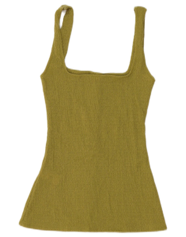 Zara Débardeur Femme UK 12 Polyester Vert Moyen