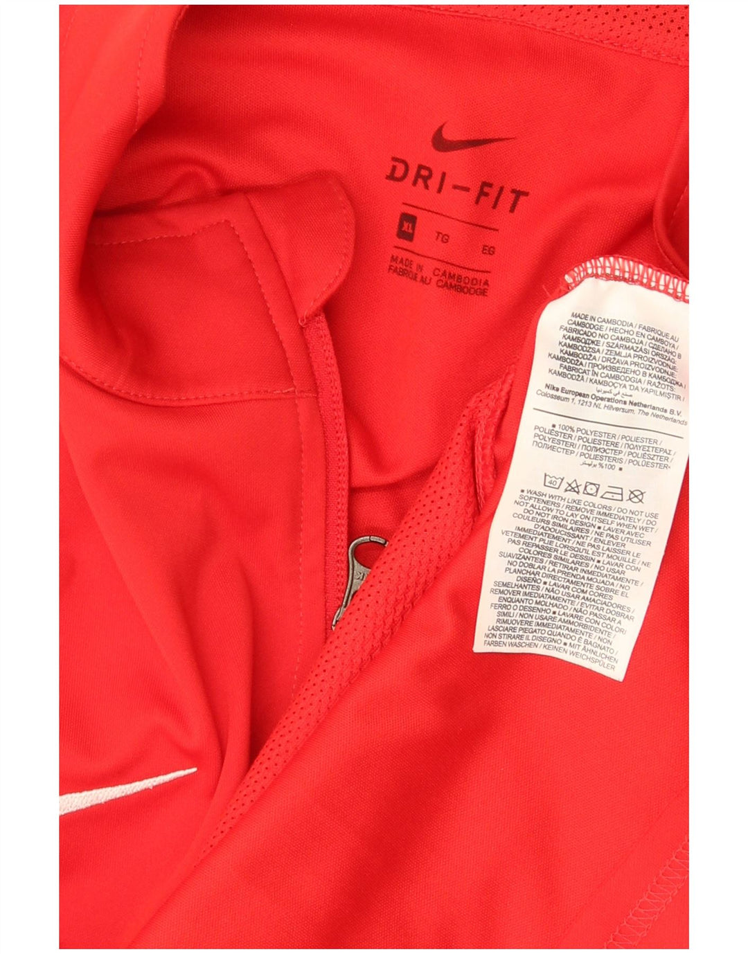 Nike Hommes Dri Fit Graphic Survêtement Top Veste XL Rouge Polyester