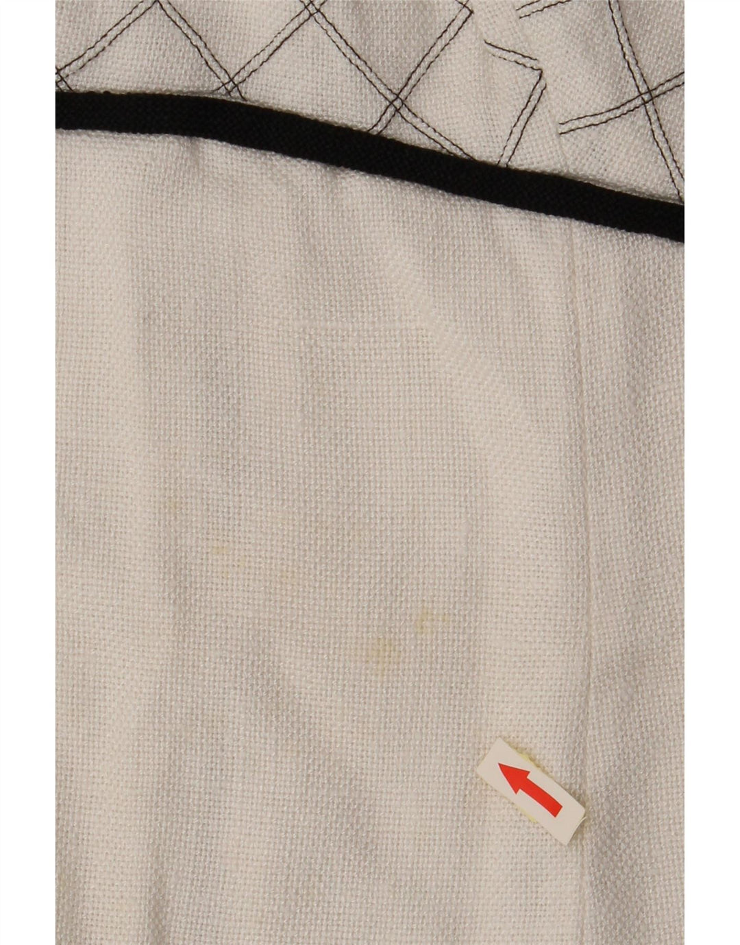 VINTAGE Robe trapèze sans manches pour femme UK 8 Petits carreaux blancs