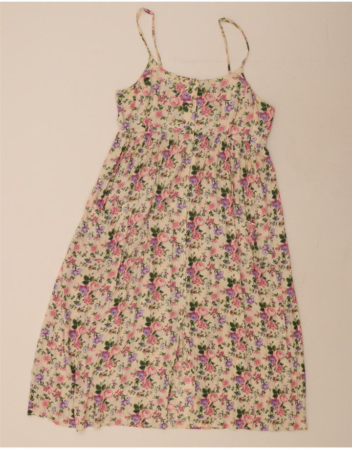 ONYX Womens Sundress UK 12 Medium Off White Floral Vintage Onyx and Second-Hand Onyx from Messina Hembry 