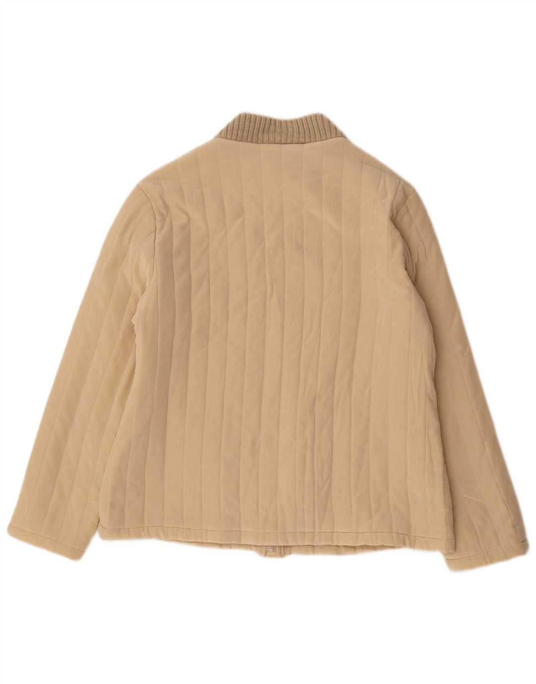 cherie Veste Bomber Femme IT 46 Grande Soie Beige