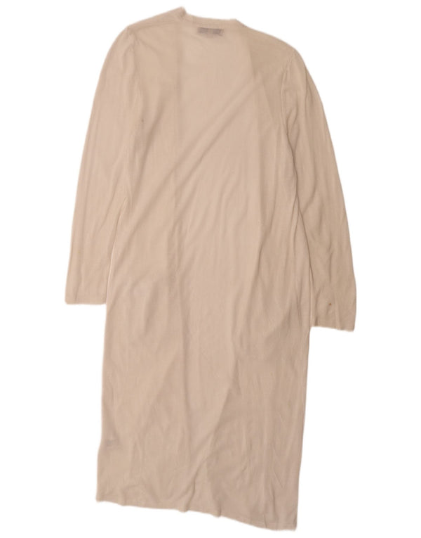 Marks & Spencer Pull cardigan long pour femme UK 14 Medium Off White