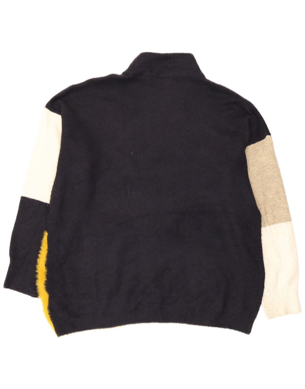 Marks & Spencer Pull col roulé pour homme Bleu marine Large Colorblock