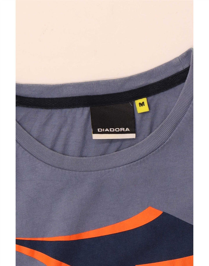 Diadora T-Shirt Graphique Homme Bleu Moyen