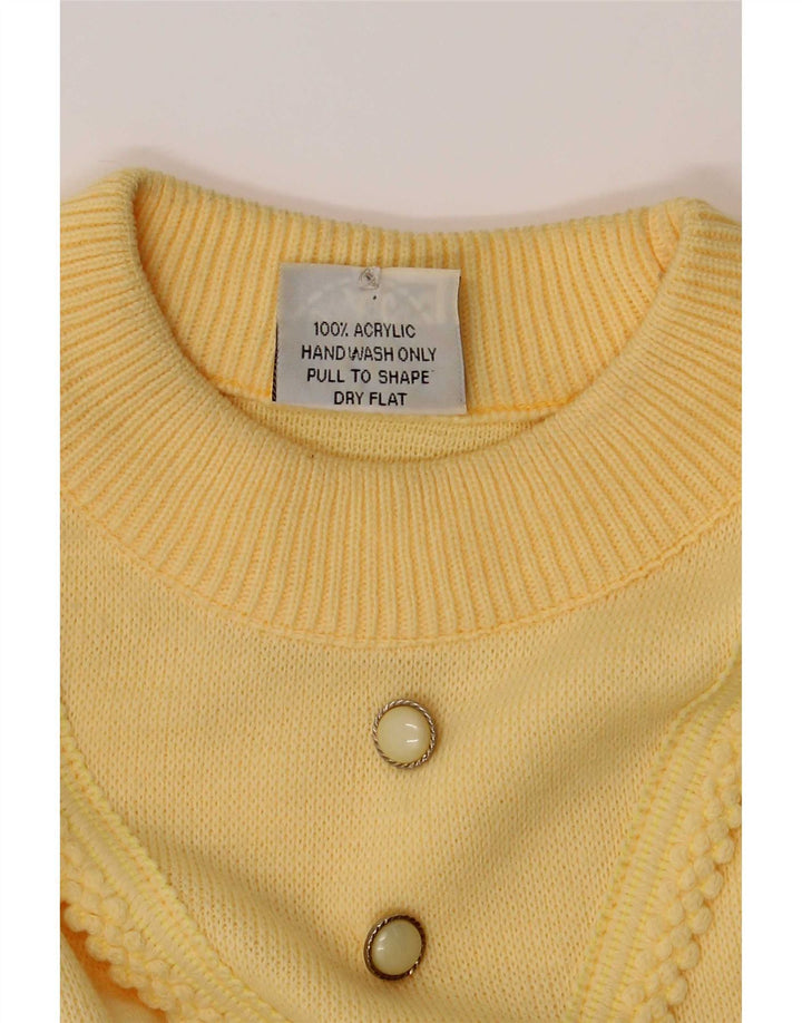 Snatch Pull col rond pour femme UK 14 Acrylique jaune moyen