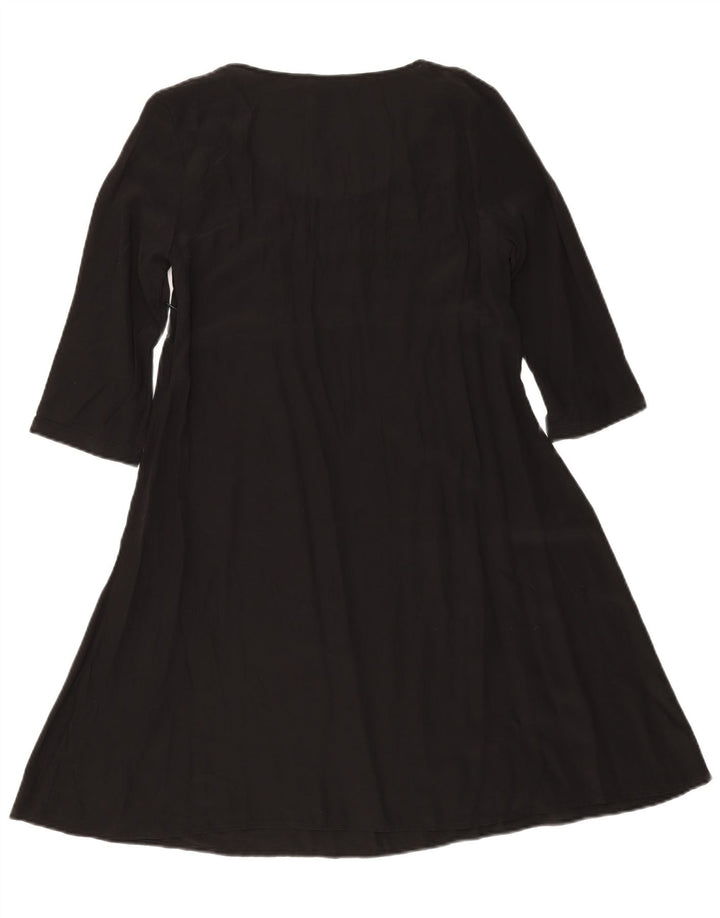 Kookai Robe trapèze à manches longues pour femme UK 12 Noir moyen