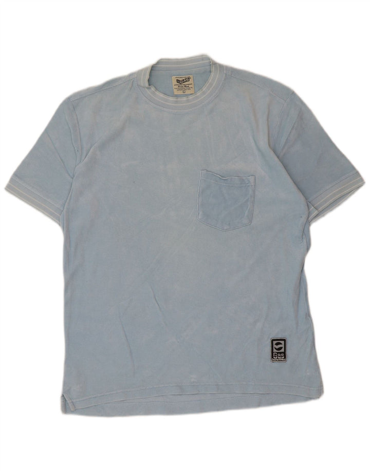 Gas T-Shirt Homme Haut Grand Bleu Coton