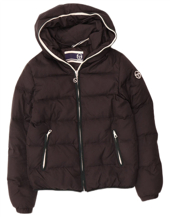 Sergio Tacchini Veste matelassée à capuche pour femme IT 44 Polyester noir moyen