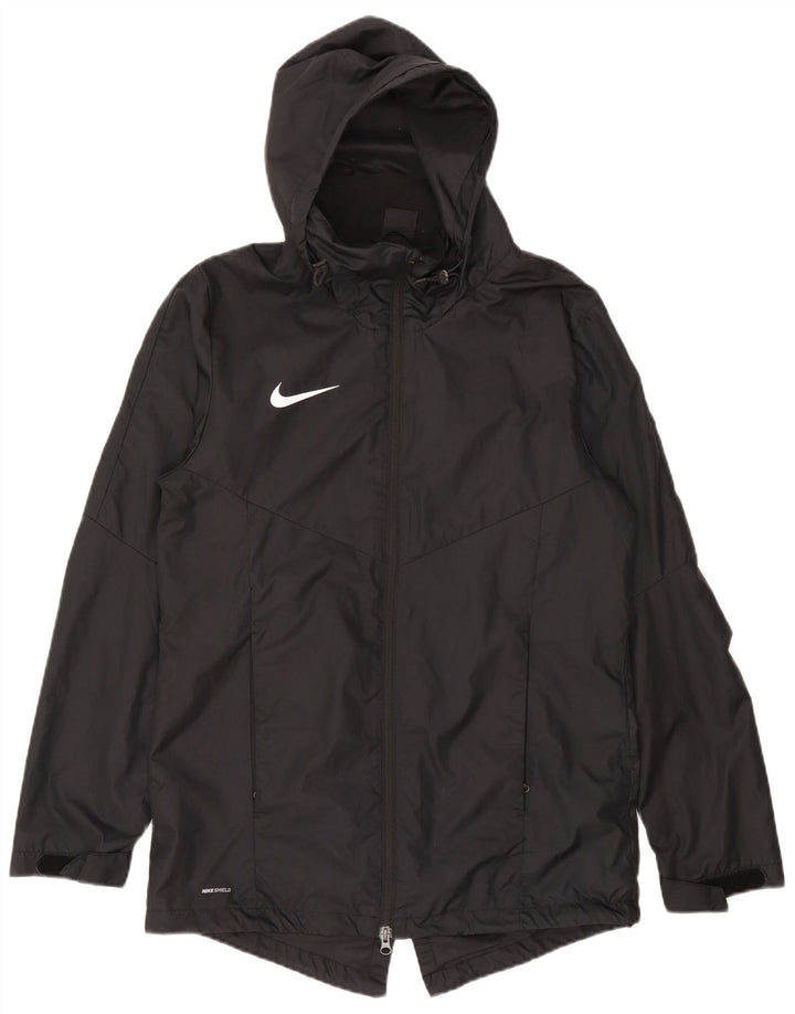 Veste de pluie à capuche Nike Dri Fit pour hommes UK 38 Polyester noir moyen