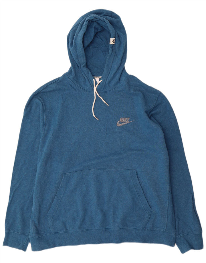 Nike Pull à capuche pour homme en coton bleu 2XL