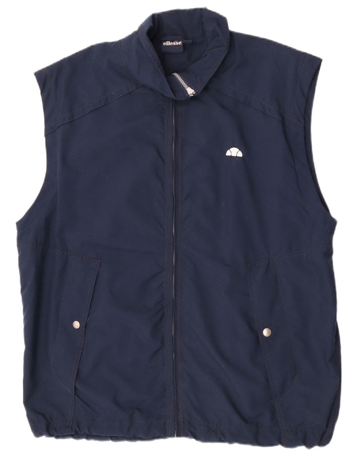 Ellesse Veste de survêtement sans manches pour homme IT 52 Large Bleu marine