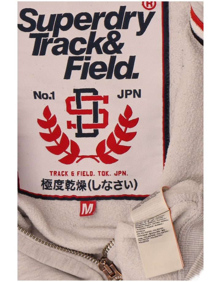 Superdry Sweat à Capuche Graphique Zippé Homme Gris Moyen Coton