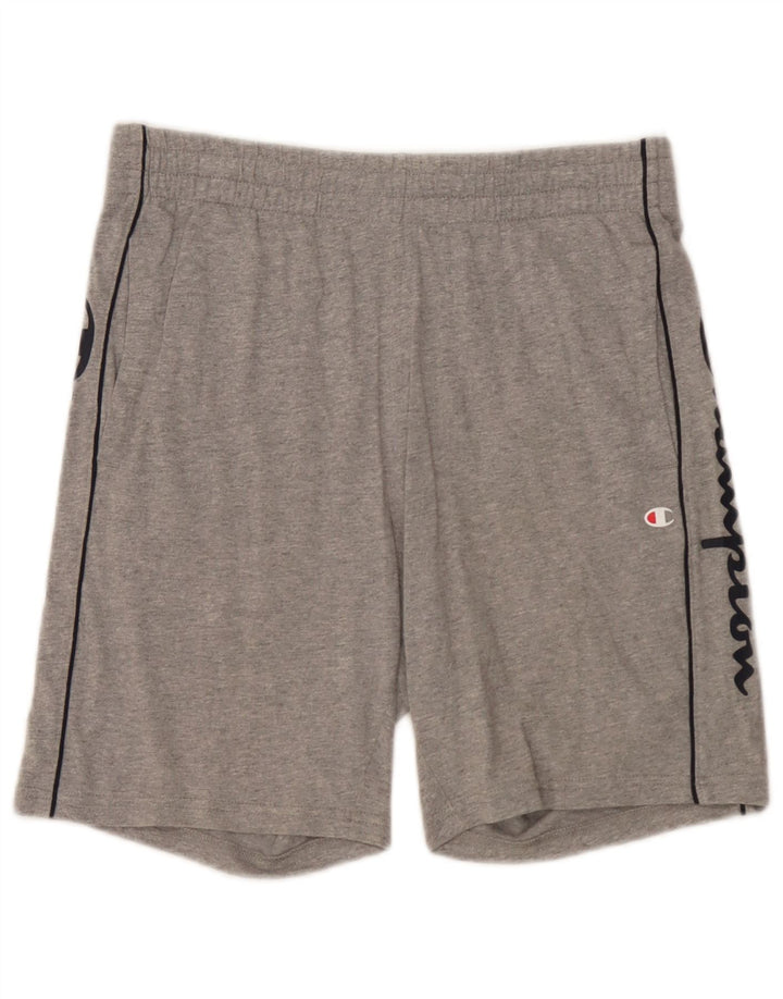 Champion Short de Sport Graphique Homme Petit Gris Coton