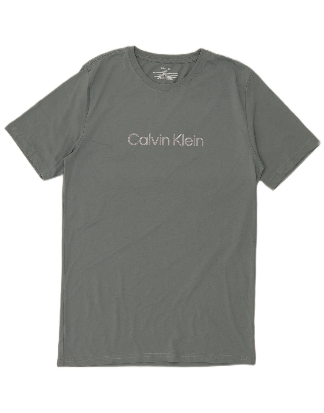 Calvin Klein T-Shirt Graphique Homme Petit Gris Coton