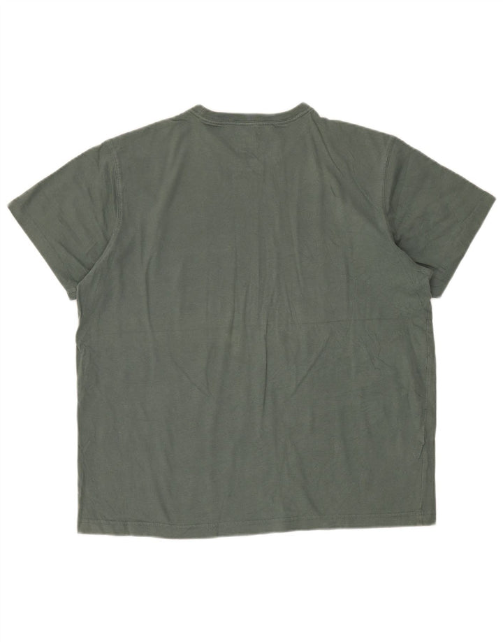 EDDIE BAUER Mens T-Shirt Top Large Khaki Cotton