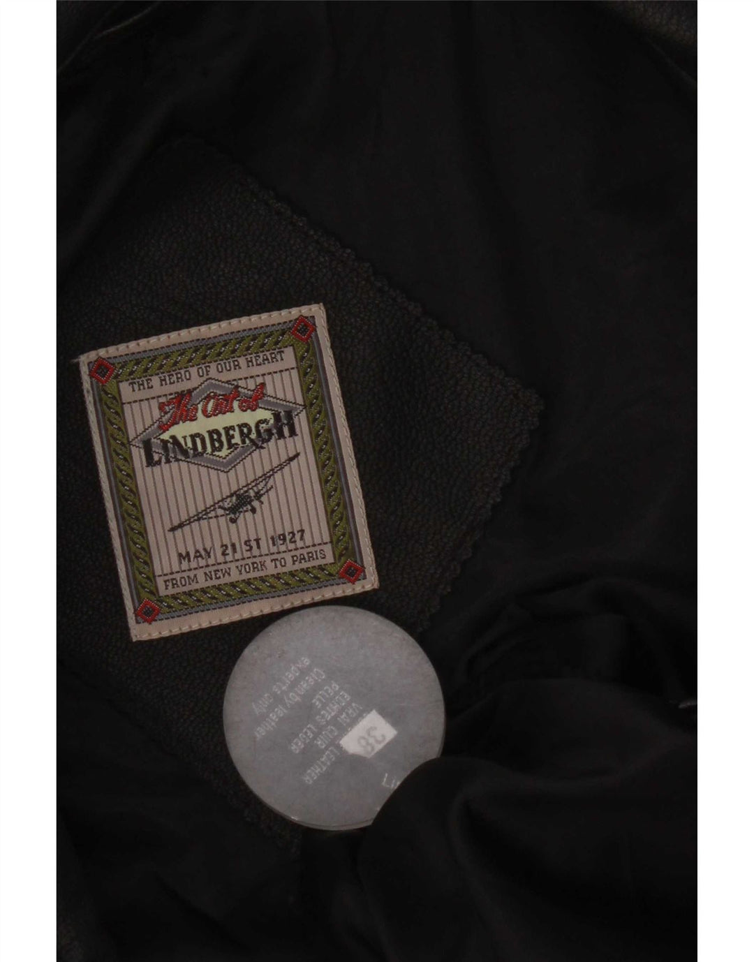 gilet en cuir femme vintage EU 38 Moyen Noir