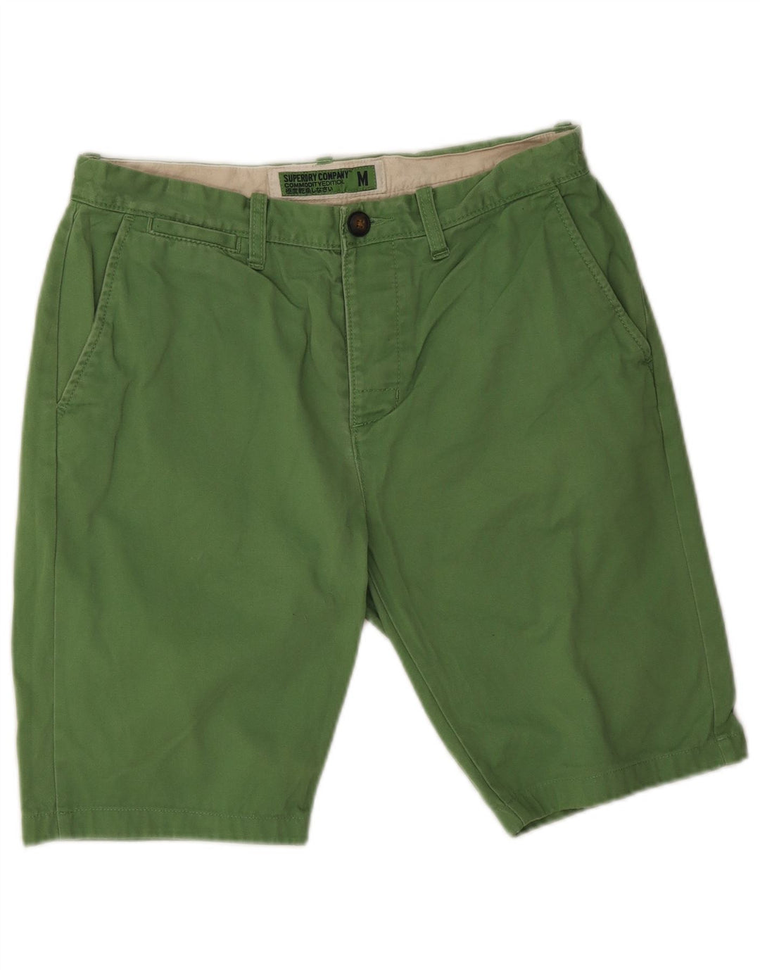 Superdry Short Chino Homme Medium W30 Vert Coton