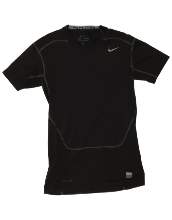 Nike Hommes Dri Fit Graphic T-Shirt Top XL Noir Colorblock Polyester