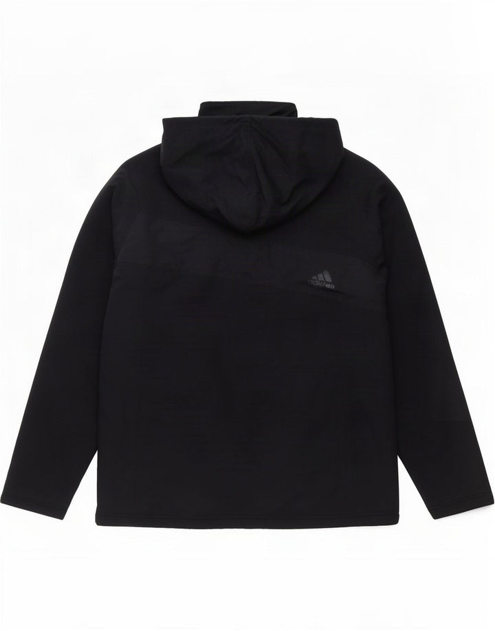 Adidas Veste rembourrée à capuche pour homme UK 38 Medium Noir Polyester