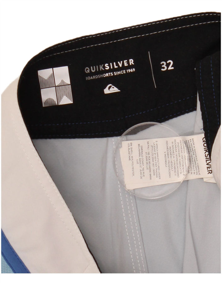 Quiksilver Short de Bain Graphique Homme Bleu Moyen Rayé Polyester