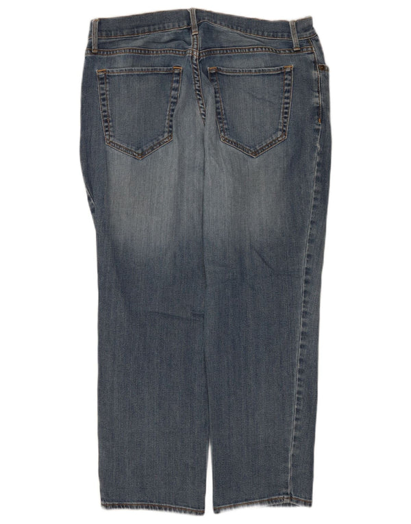 Eddie Bauer Jean court Boyfriend pour femme US 8 Medium W30 L25 Bleu Coton