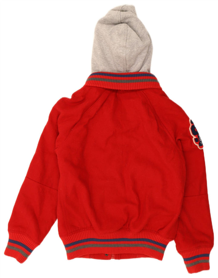 Superdry Veste Varsity à capuche graphique pour femme UK 16 Large Rouge Colourblock