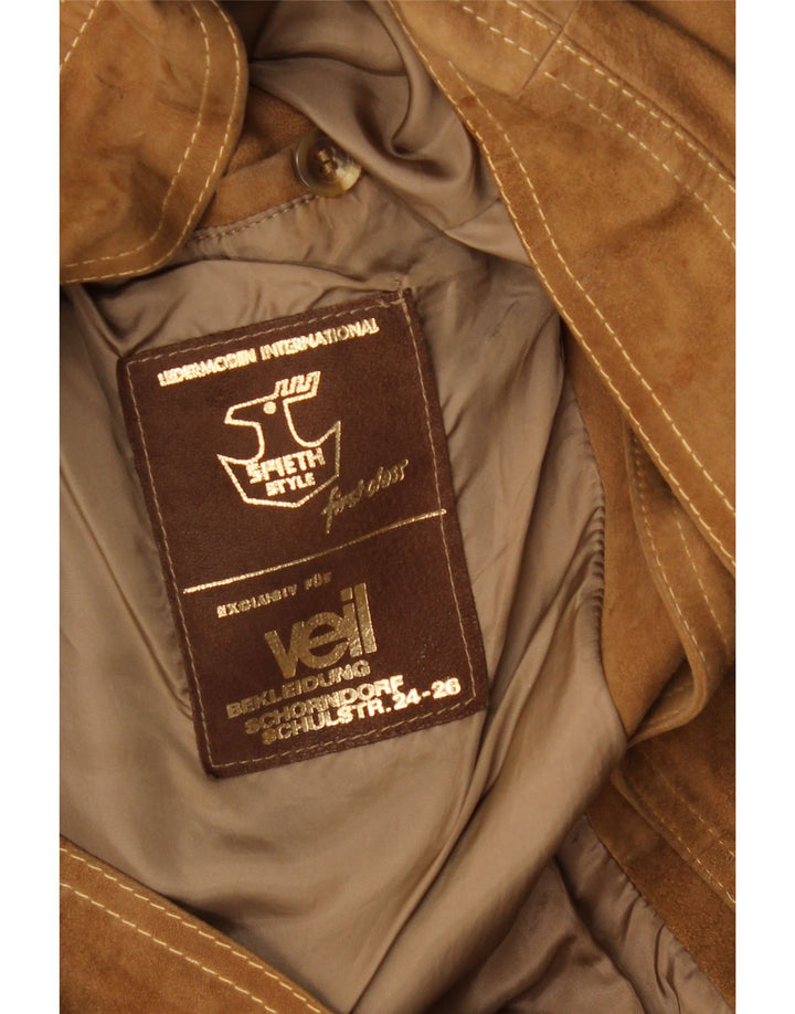 veste en daim homme vintage UK 38 Brun moyen