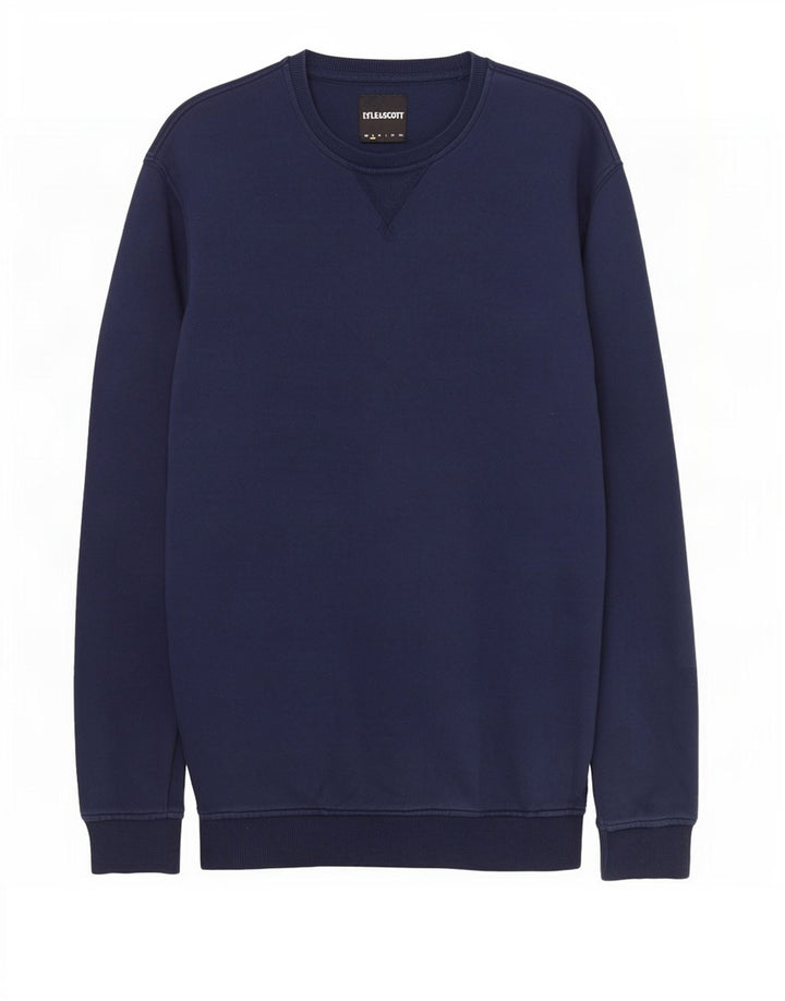 Lyle & Scott Sweat-shirt pour homme en coton bleu marine Small