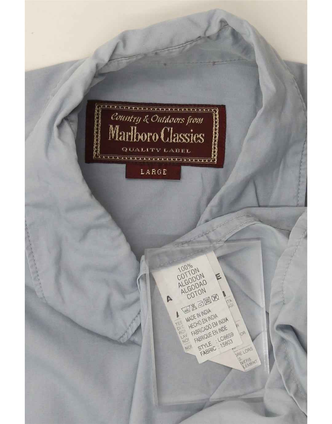Marlboro Classics Chemise Homme Grand Bleu Coton