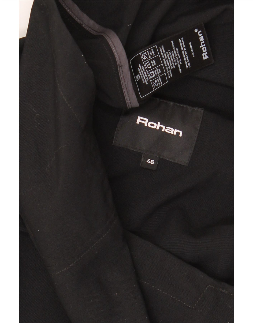 ROHAN Veste blazer à 2 boutons pour homme UK 46 3XL Noir à fines rayures en polyamide