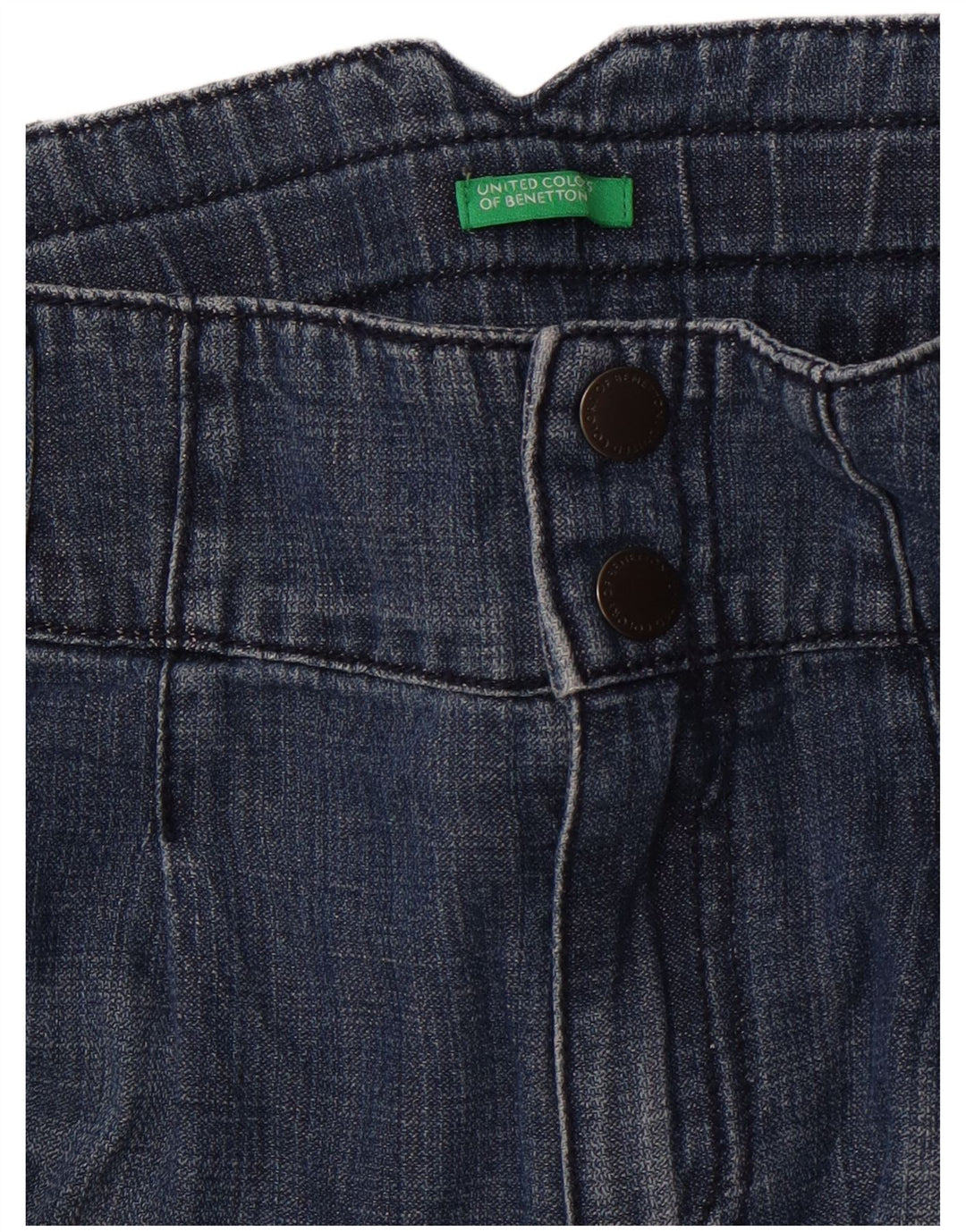 BENETTON Girls Cargo Denim Shorts 13-14 Years W28 Blue