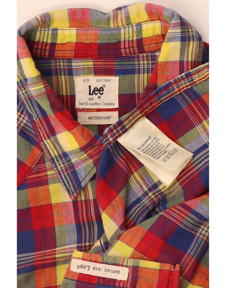 Lee Chemise Western Homme Rouge Moyen à Carreaux Coton