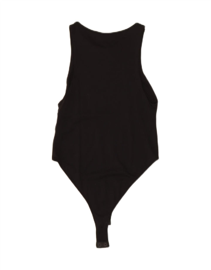 ZARA Womens Sleeveless Bodysuit UK 12 Medium Black Polyamide Vintage Zara and Second-Hand Zara from Messina Hembry 