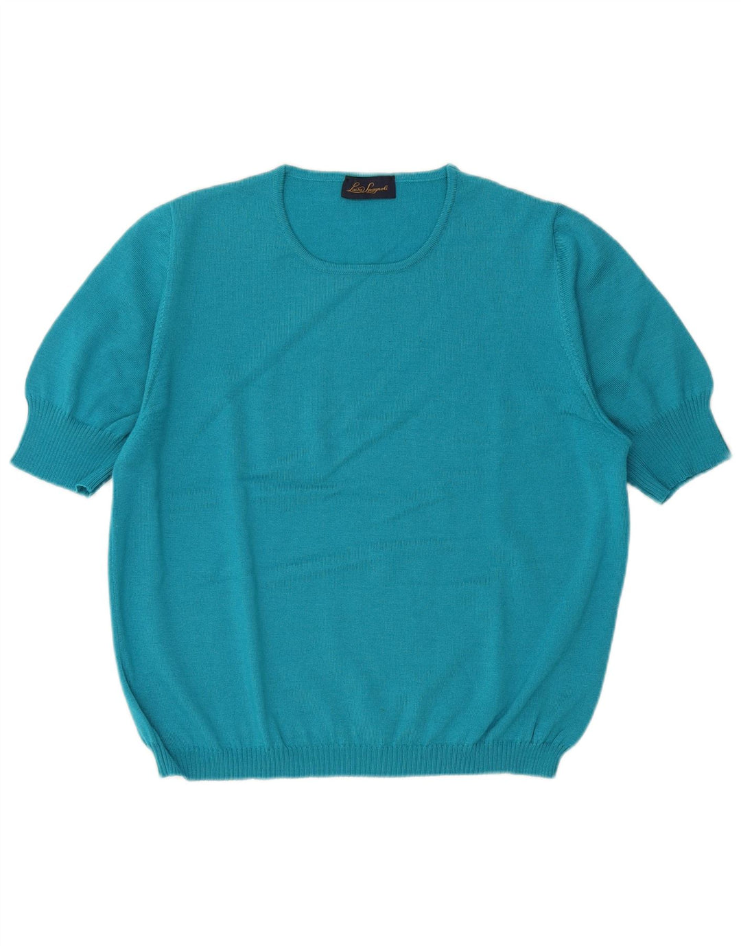 LUISA SPAGNOLI Pull à manches courtes et col bateau pour femme UK 18 XL Bleu