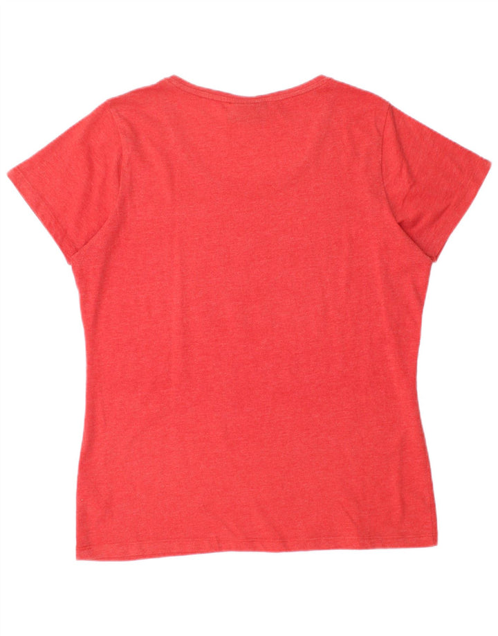 Kappa T-Shirt Graphique Femme Top IT 44 Coton Rouge Moyen