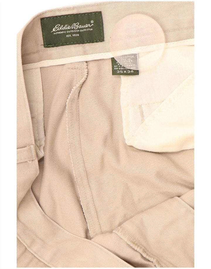 IZOD Pantalon Chino Droit Homme W35 L34 Beige Coton