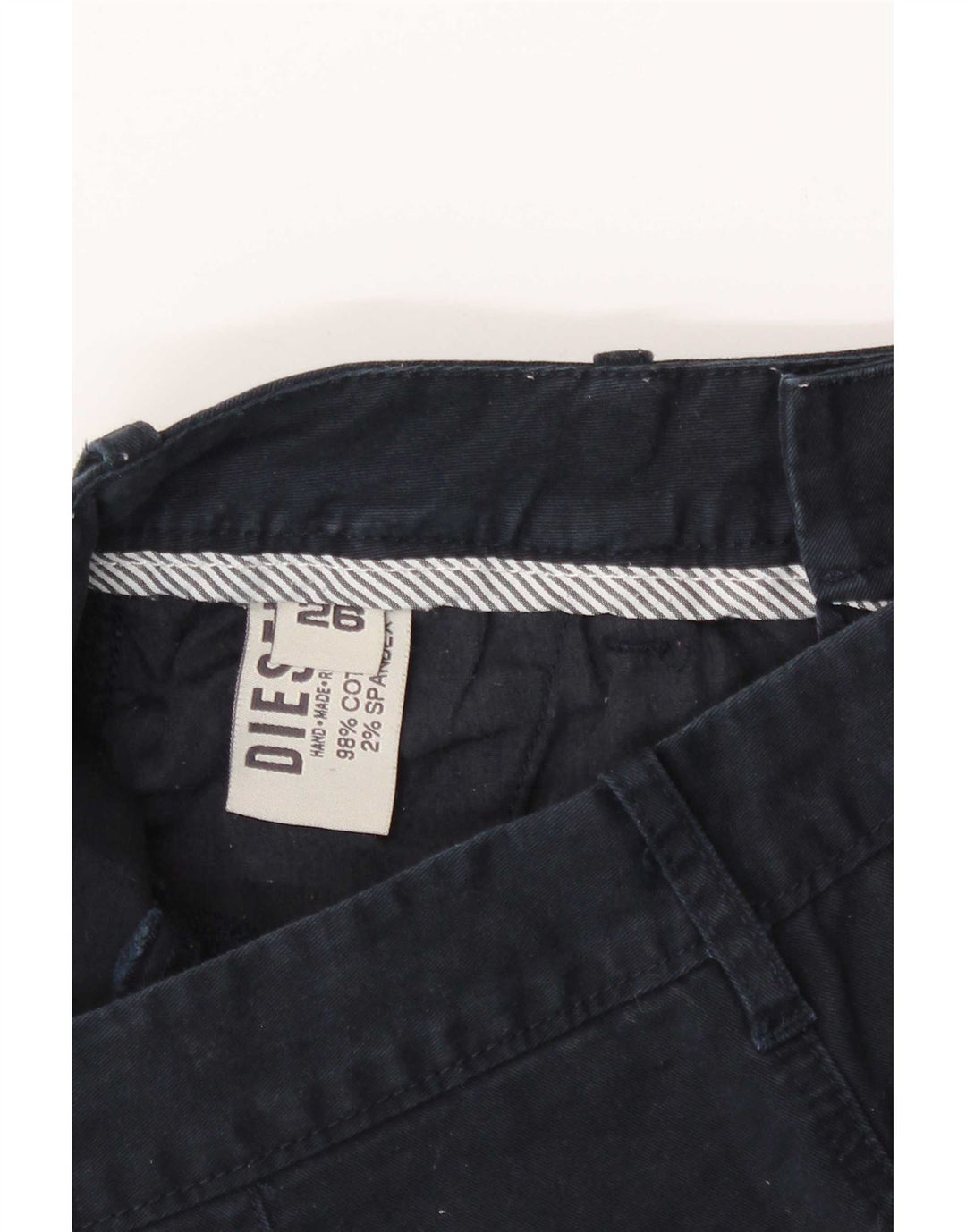 Diesel Short Chino Femme W26 Petit Bleu Marine Coton