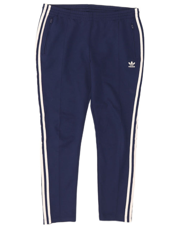 Adidas Pantalon de survêtement pour femme UK 14 Large Bleu Marine Polyester