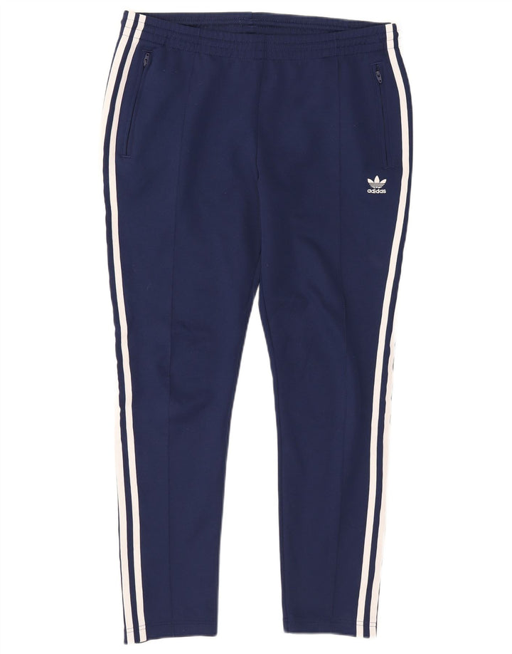 Adidas Pantalon de survêtement pour femme UK 14 Large Bleu Marine Polyester