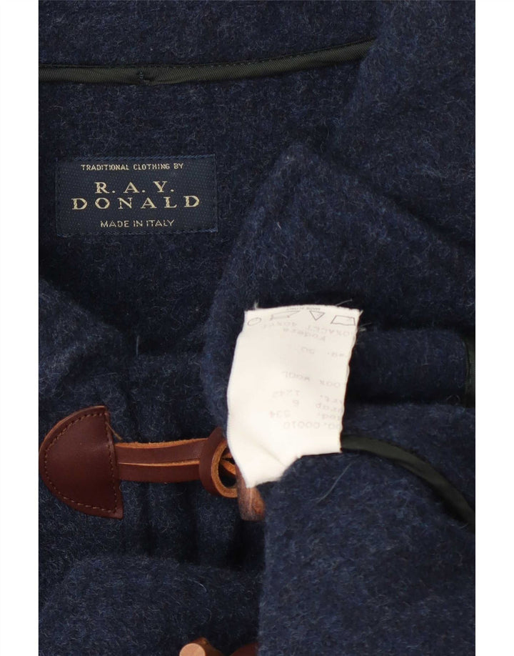 vintage Homme Duffle Coat IT 50 Grande Laine Bleu Marine