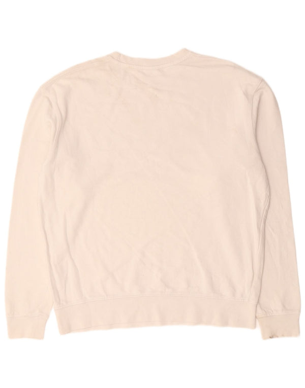 Zara Pull-over pour hommes en coton color block blanc grand